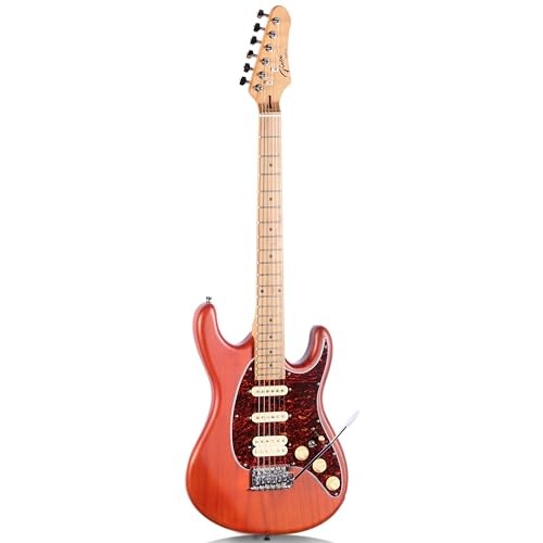 Electric Solid Body Guitar Modern-GST For Beginners () Coma Red