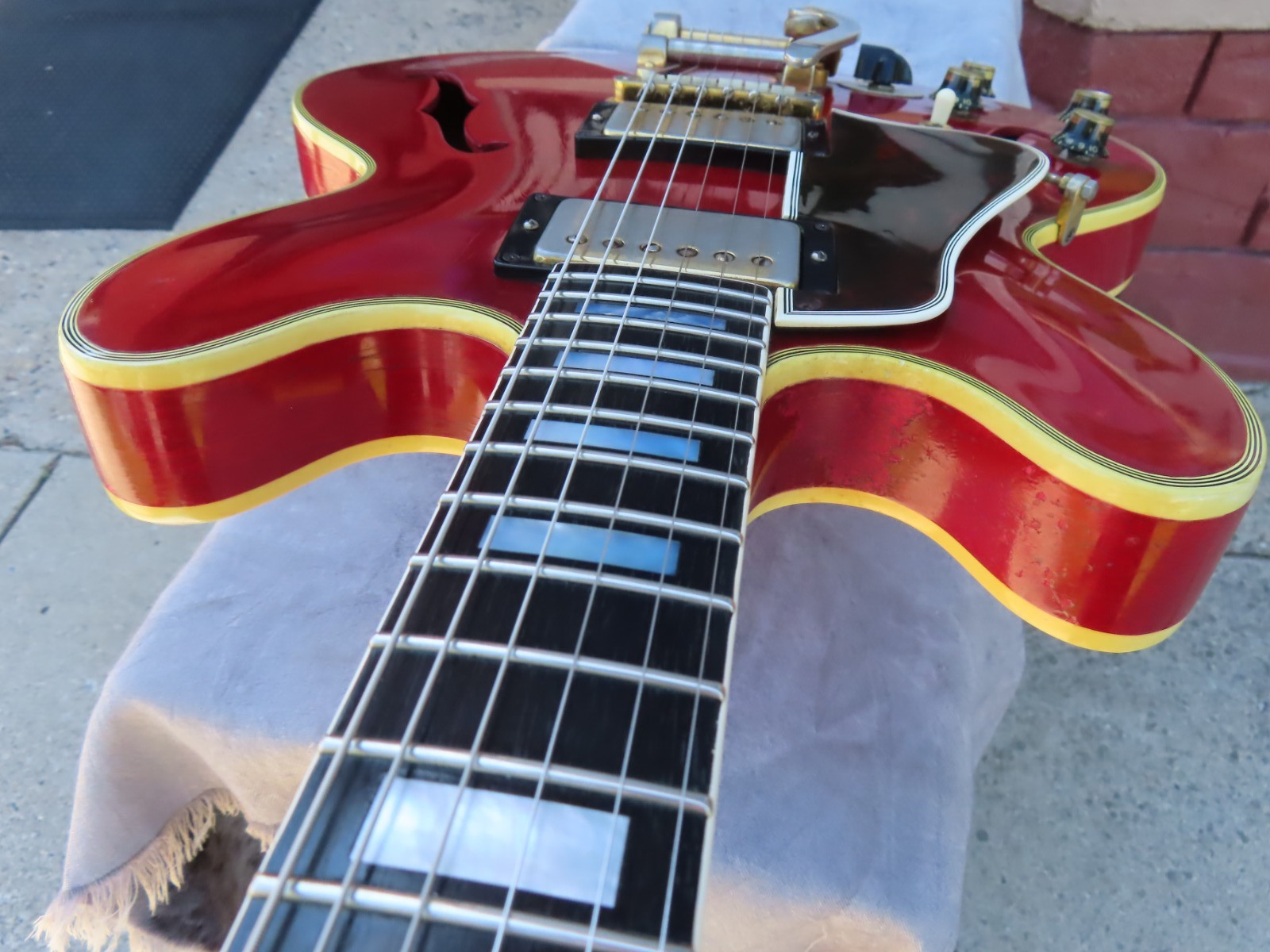 GIBSON 1966 ES-355-TD-SV CHERRY LEFT HANDED BIGSBY 1 OWNER ORIGINAL AMAZING!