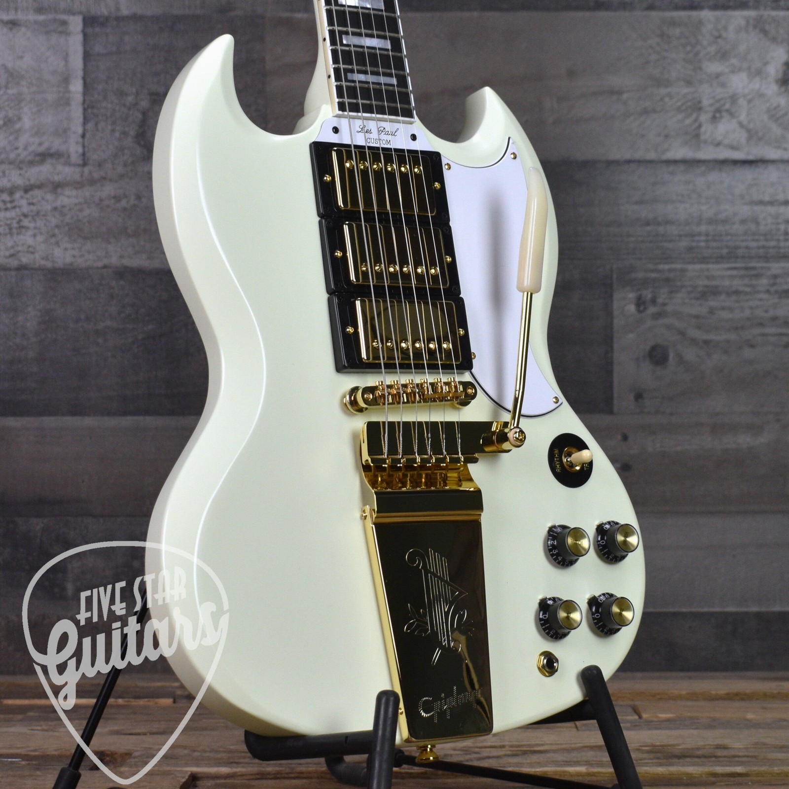 Epiphone ’63 Les Paul SG Custom with Maestro Vibrola – Classic White with Hard