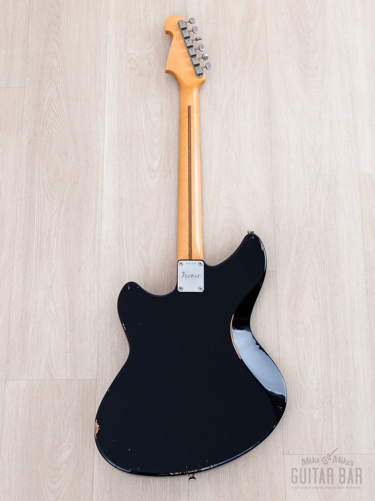 2024 Iconic Carlsbad Vintage Modern P90 Carbon Black Mediium Relic Custom Offset