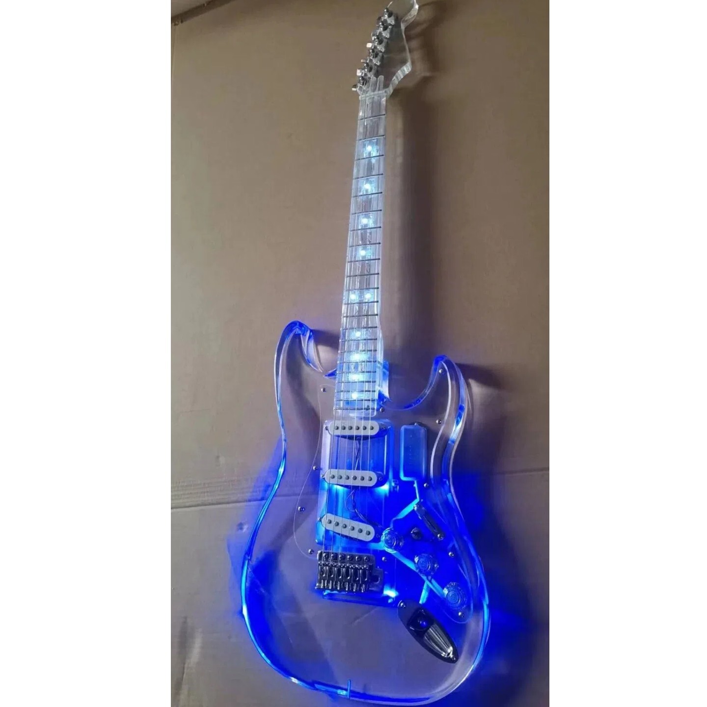 6-String Acrylic Electric Guitar Acrylic Fingerboard 22 frets Single Tremolo
