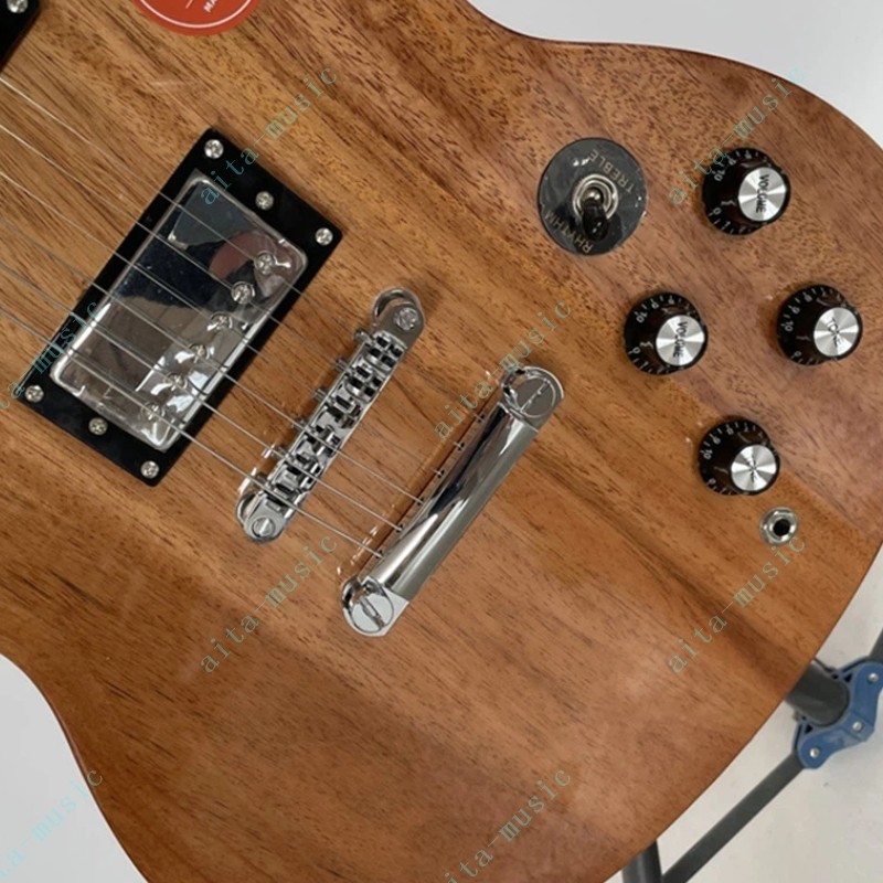 Solid Electric Guitar Bone Nut Stainless Rounded Fret Edge H-H Pickups Natural