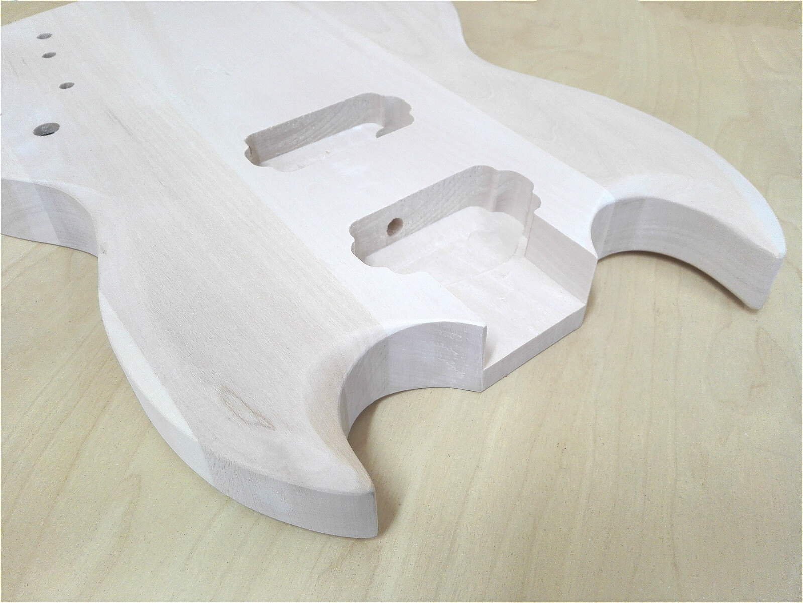 Haze Solid Basswood Electric Guitar Body, Pre-Drilled & Polished- HSSG 19300BO