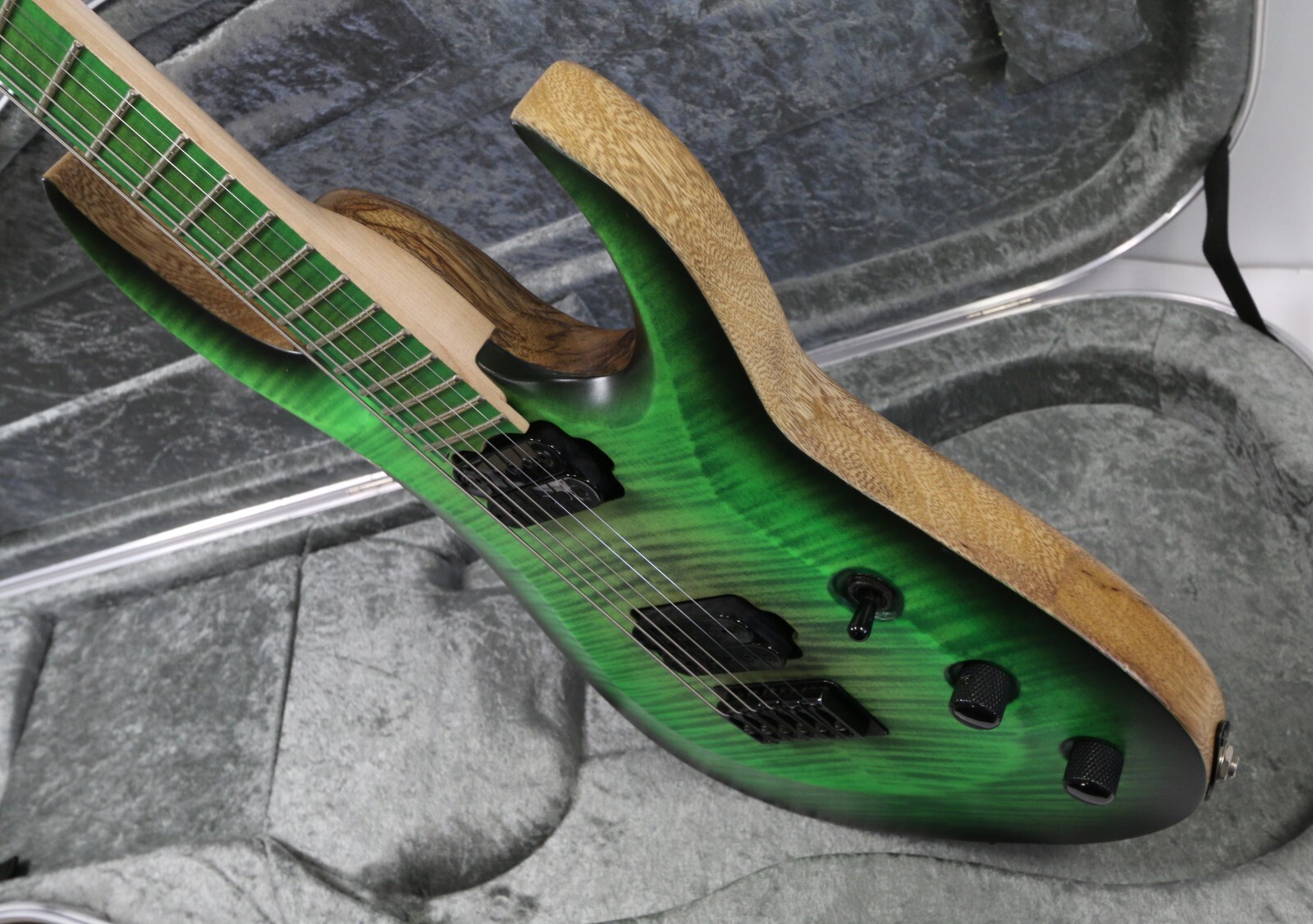 Overload Guitar Custom Raijin 6 6-String Acid Green Finish Exotic Wood New Other