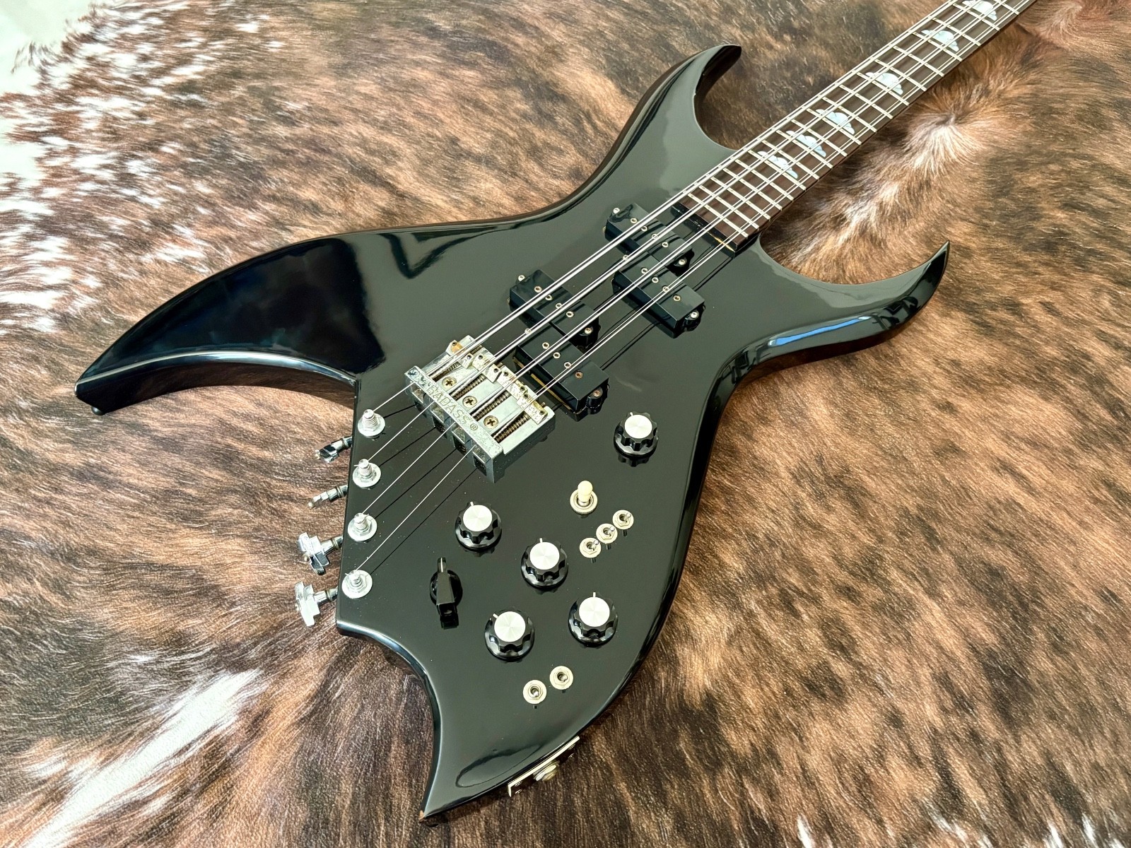1982 B.C. Rich Bich 8-string Bass Black Case OHSC Made in USA Real Deal