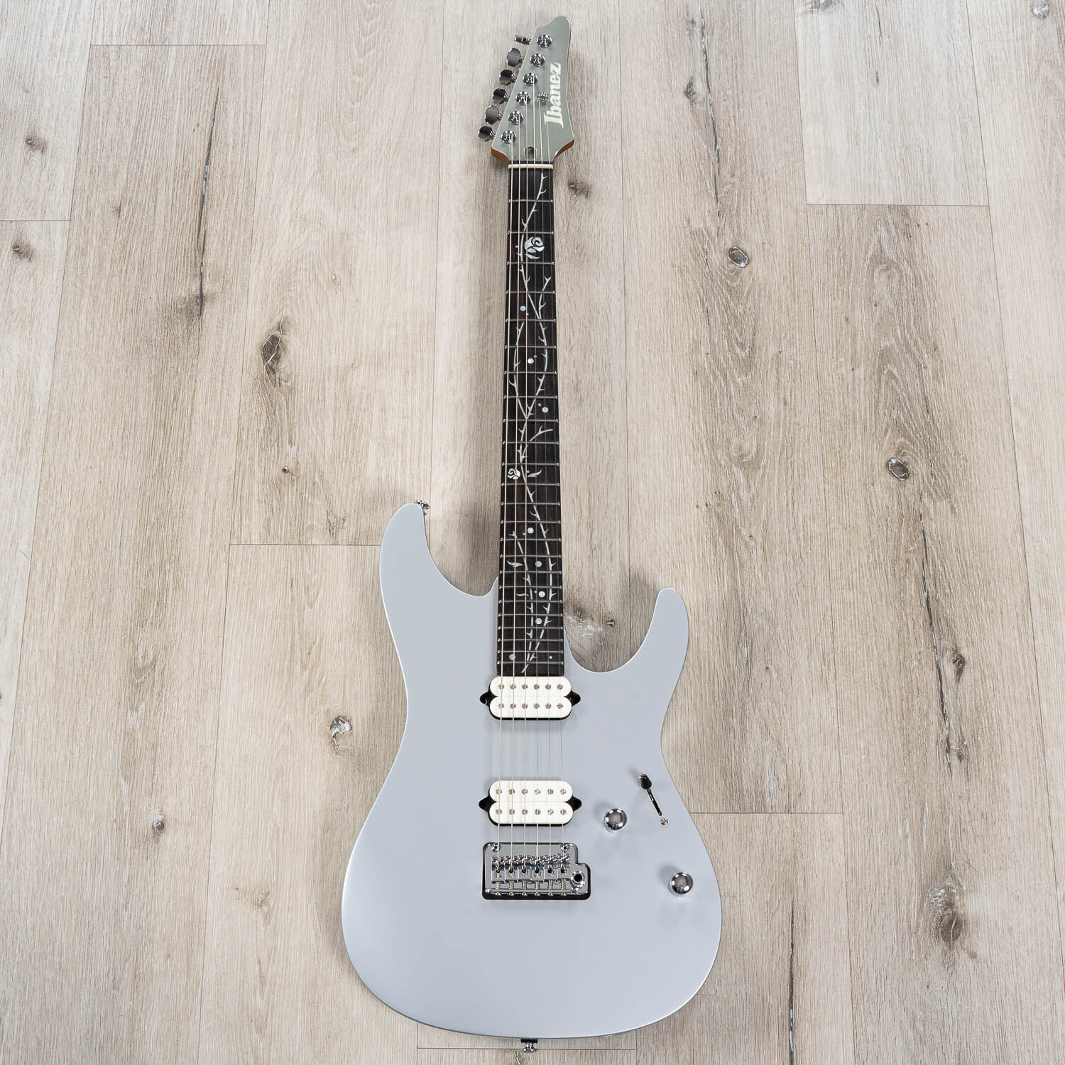 Ibanez TOD10 Tim Henson Signature Guitar, Fishman Fluence Pickups Classic Silver