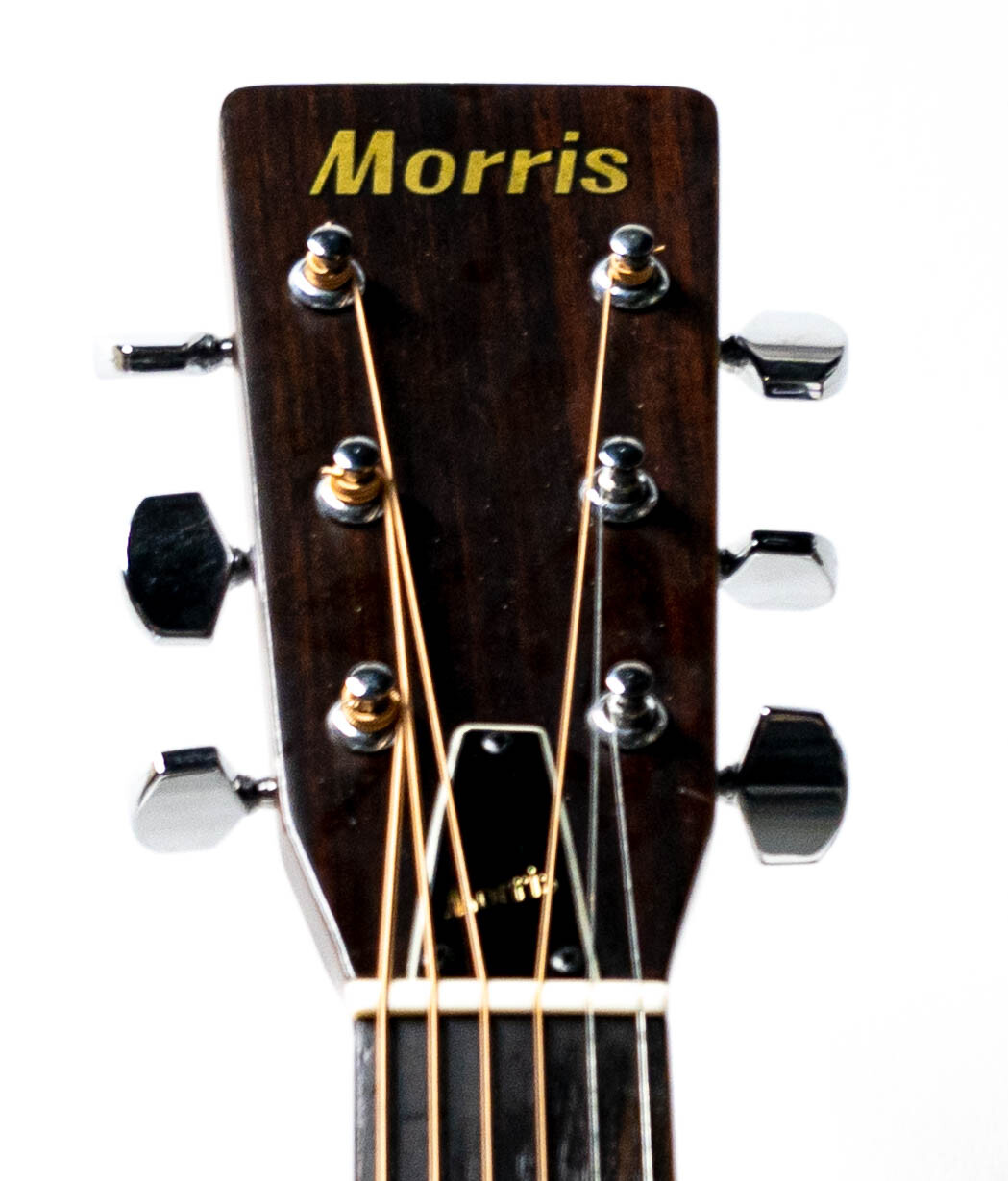 Vintage Morris W-15 Acoustic Guitar with Hardshell Case – Natural