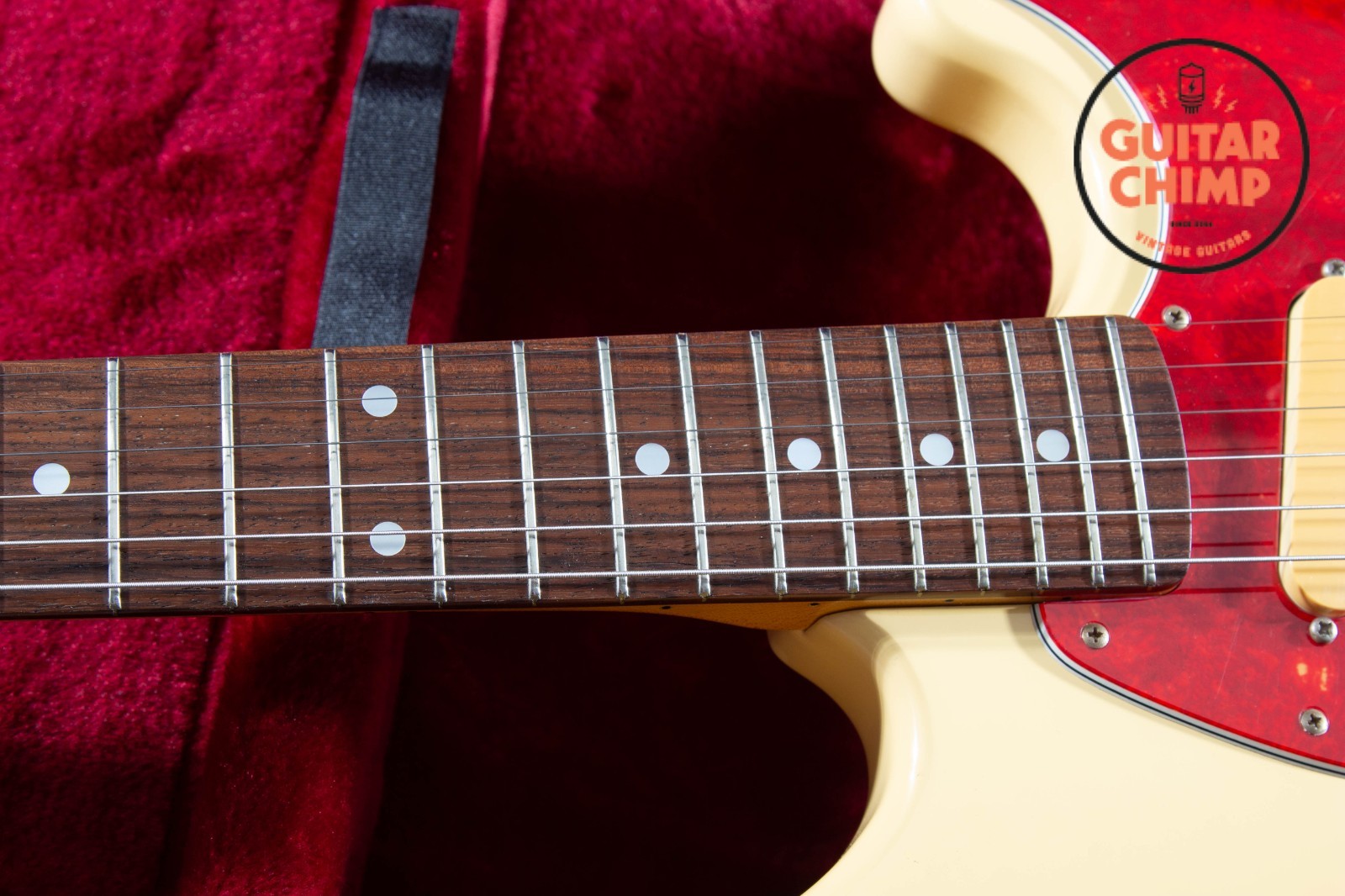 1995 Fender Japan MIJ MG69 ’69 Mustang Vintage White FujiGen Tweed HSC