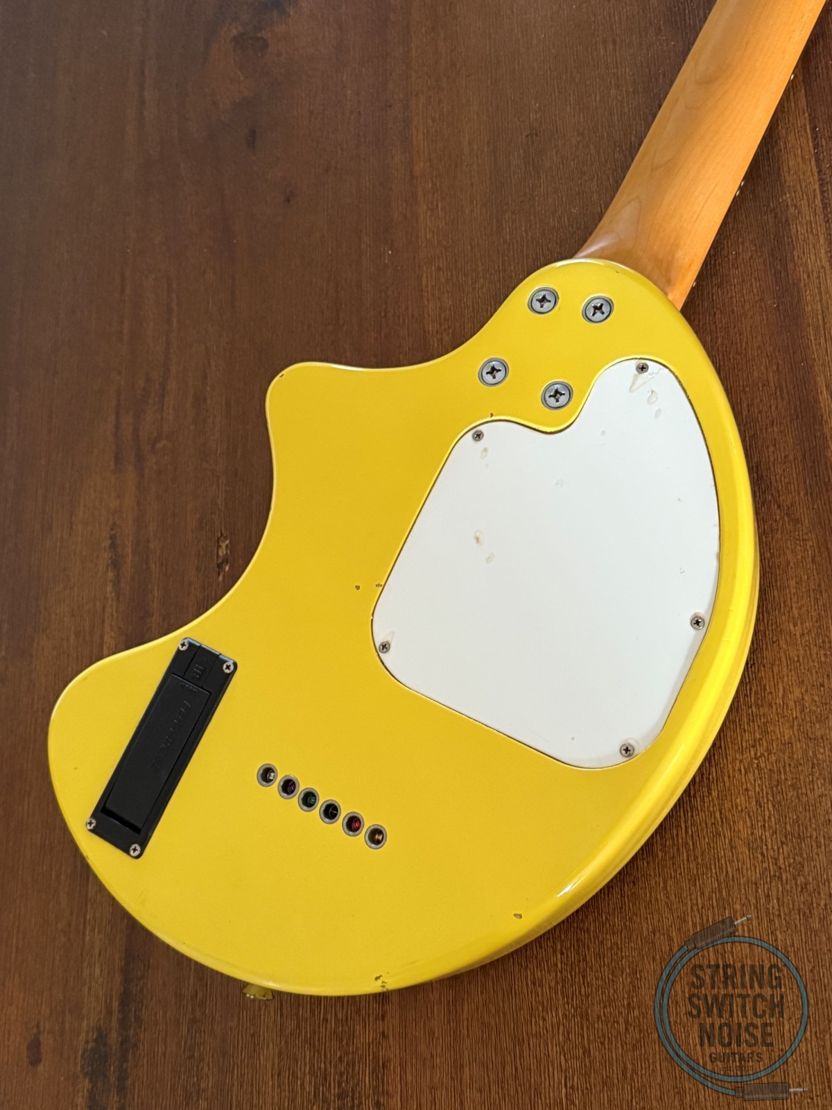 Fernandes ZO-3, Graffiti Yellow, 2000s Nomad Travel Guitar, w/Onboard Speaker