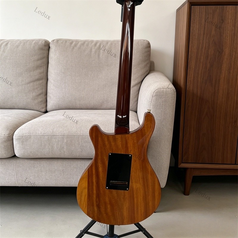 Ledux SE Custom 24 Semi-hollow Electric Guitar Spalted Top Vintage Sunburst US