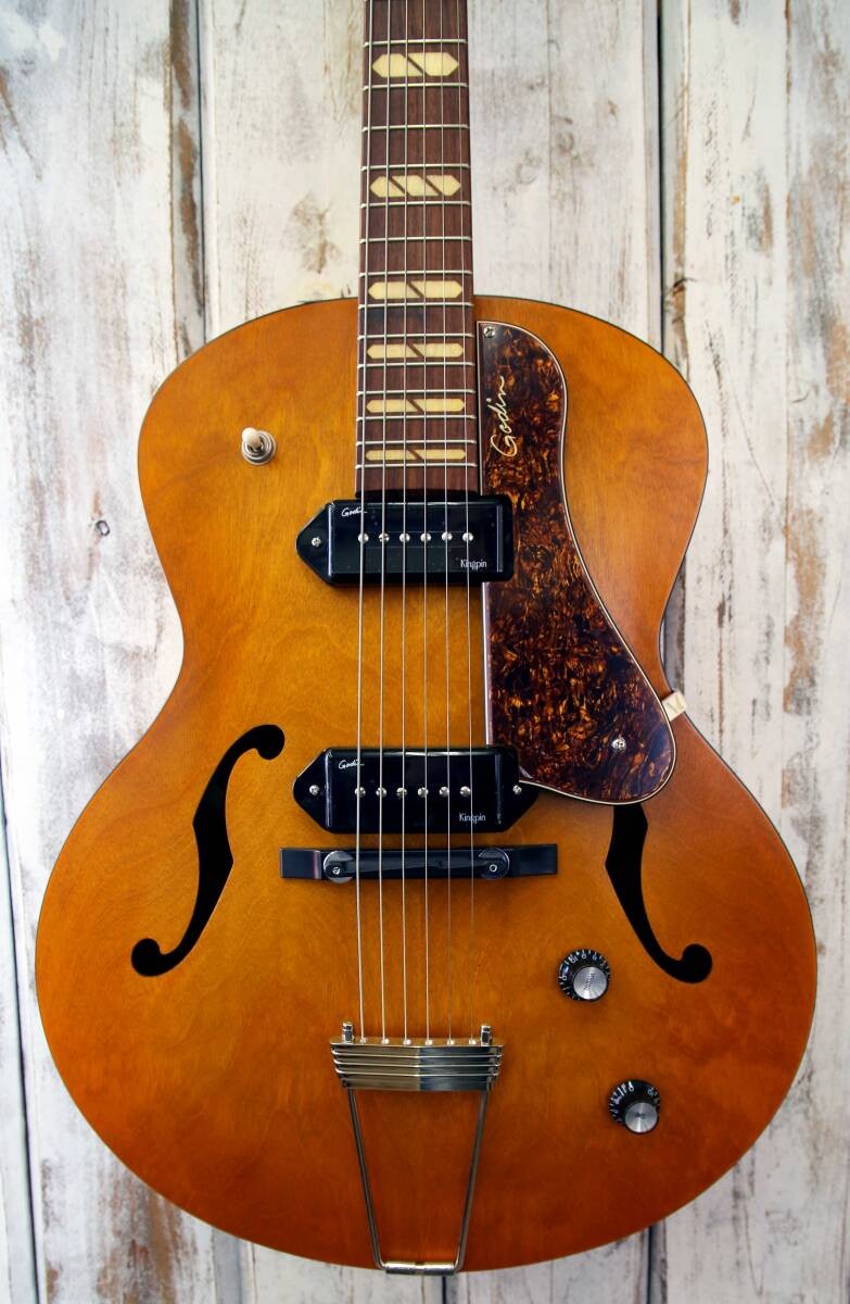 Godin 5Th Avenue Jumbo P90 Harvest Gold Full Aco