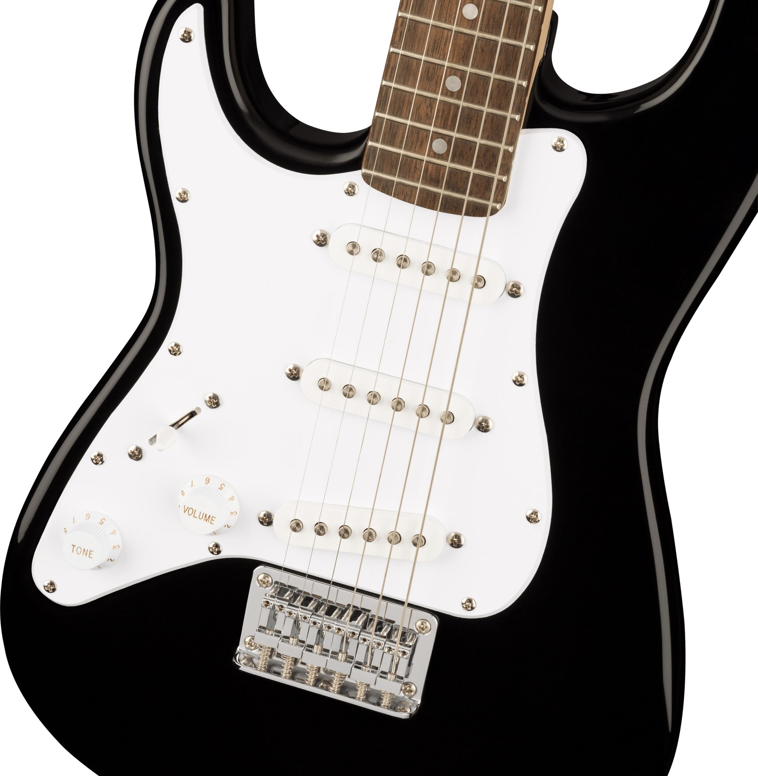 Fender Squier 3/4-Size Kids Mini Strat, Left Handed – Black w/ Amplifier