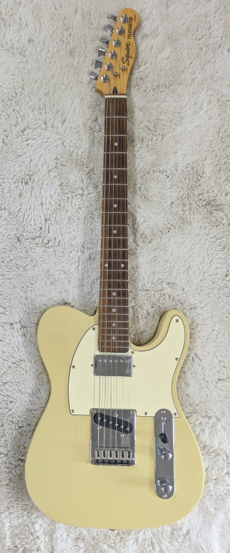 2000 Squier by Fender Standard Series Fat Telecaster – Arctic White Finish + bag