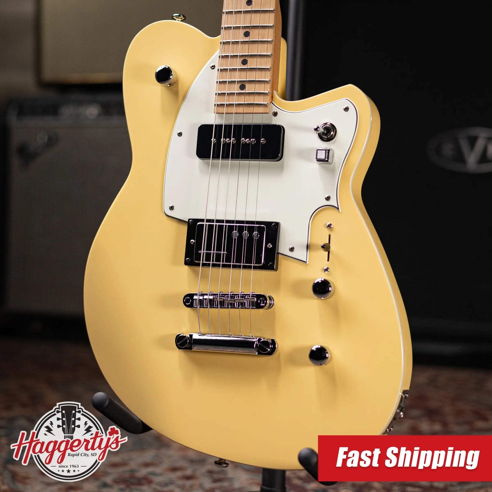 Reverend Chris Freeman Signature Electric Guitar – Powder Yellow