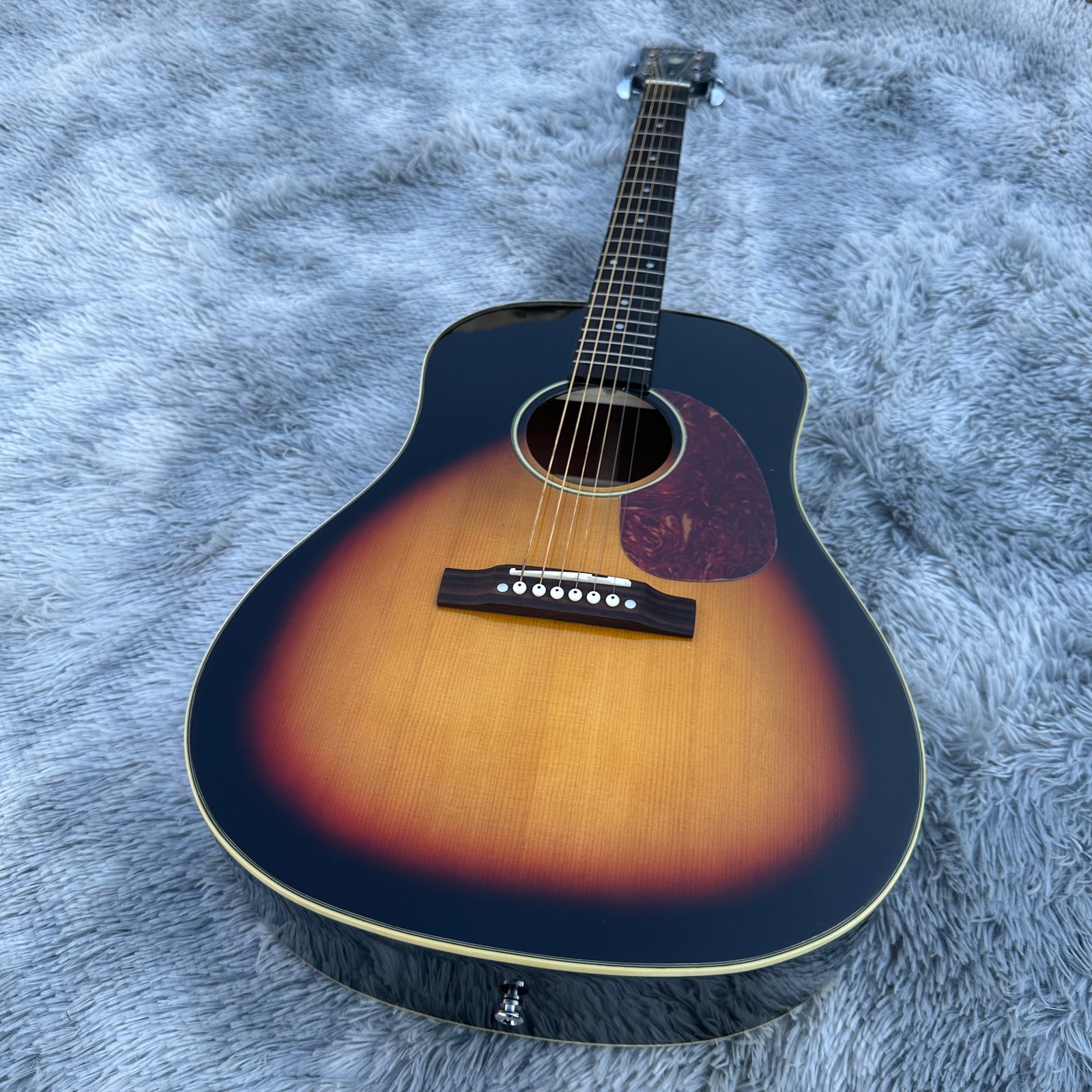 Professional handmade wooden top electric guitar, tobacco colored explosion pat