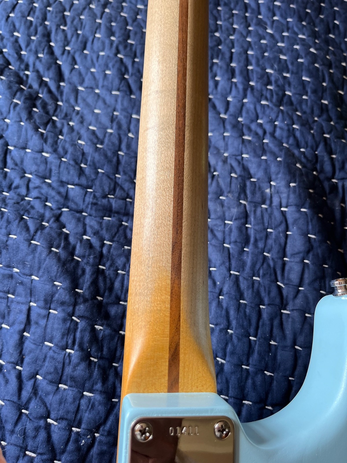 Custom Musikraft Guitar Stratocaster – 2019 Sonic Blue Plek’d