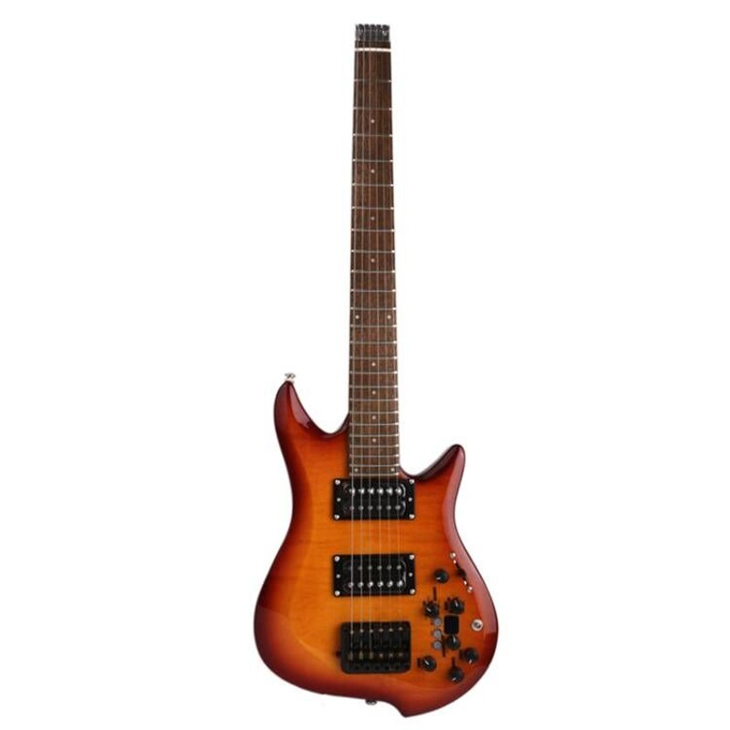 Headless electric guitar travel built in effect drum silent portable