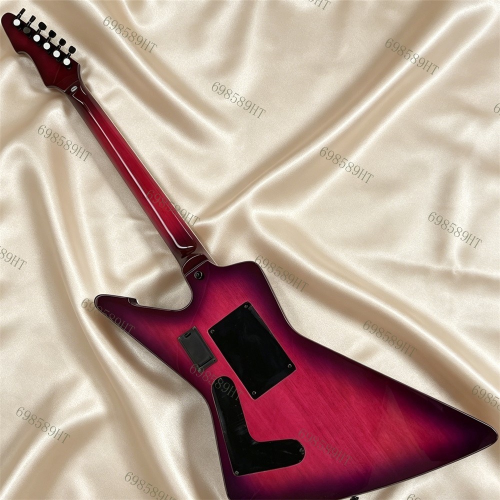 New Trans Purple Burst Electric Guitar Custom E-1 Solid Mahogany Body H-H Pickup