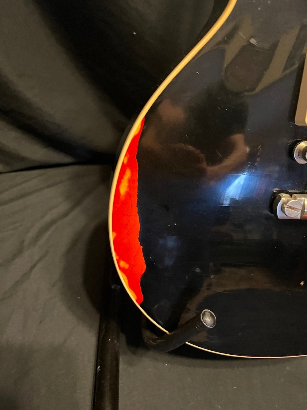 2017 Gibson Custom Shop Les Paul Standard Painted Over Aged Ebony Cherry/Sunburs