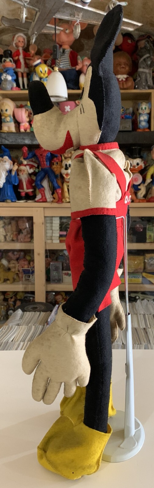 VINTAGE LARGE 22″ TOY DOLL FELT MICKEY MOUSE LENCI PANNOLENCI CRESBA LARS DISNEY