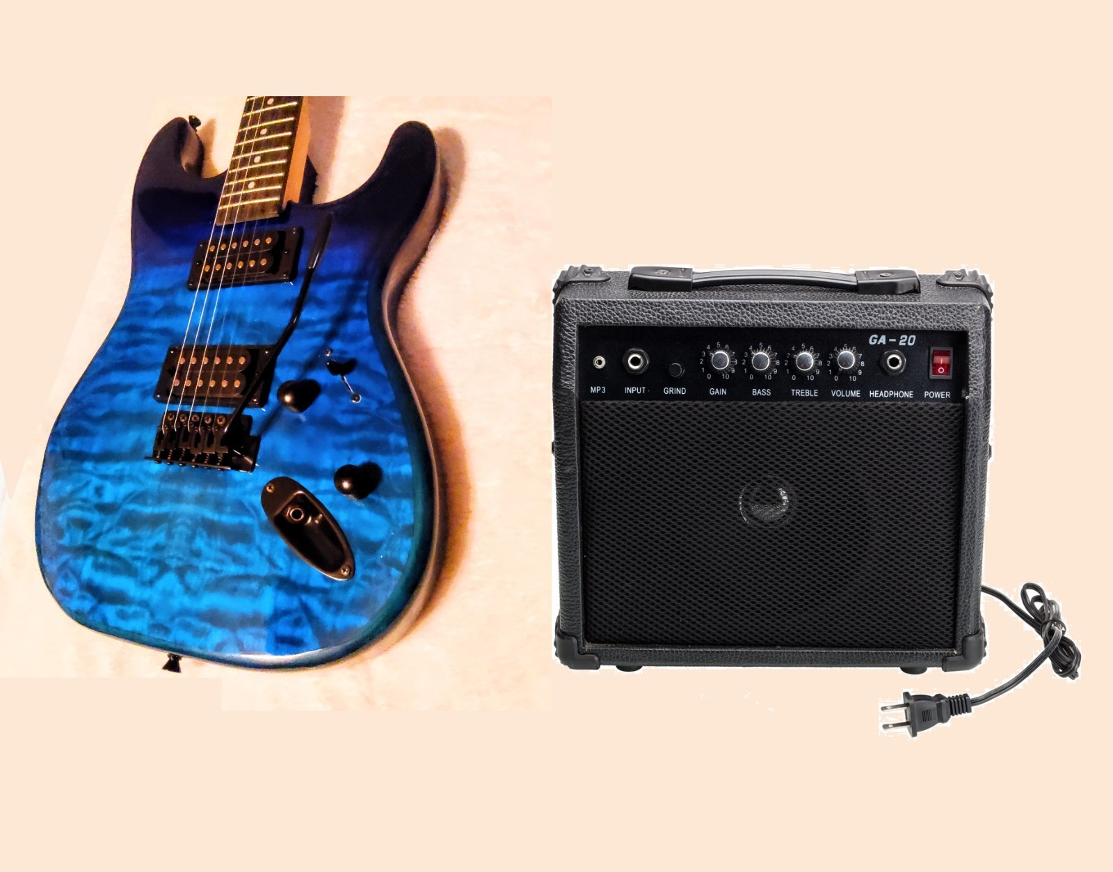 🎸WARM WINTER SPECIALS!🎶+AMP! S Style Electric Guitar +Case/Bag +Strap +Cable!