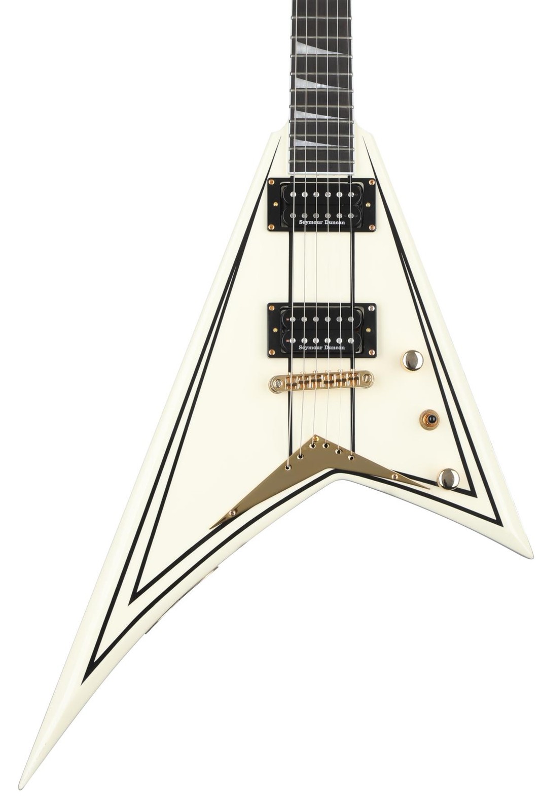 Jackson Pro Series Rhoads RRT3 – Ivory with Black Pinstripes