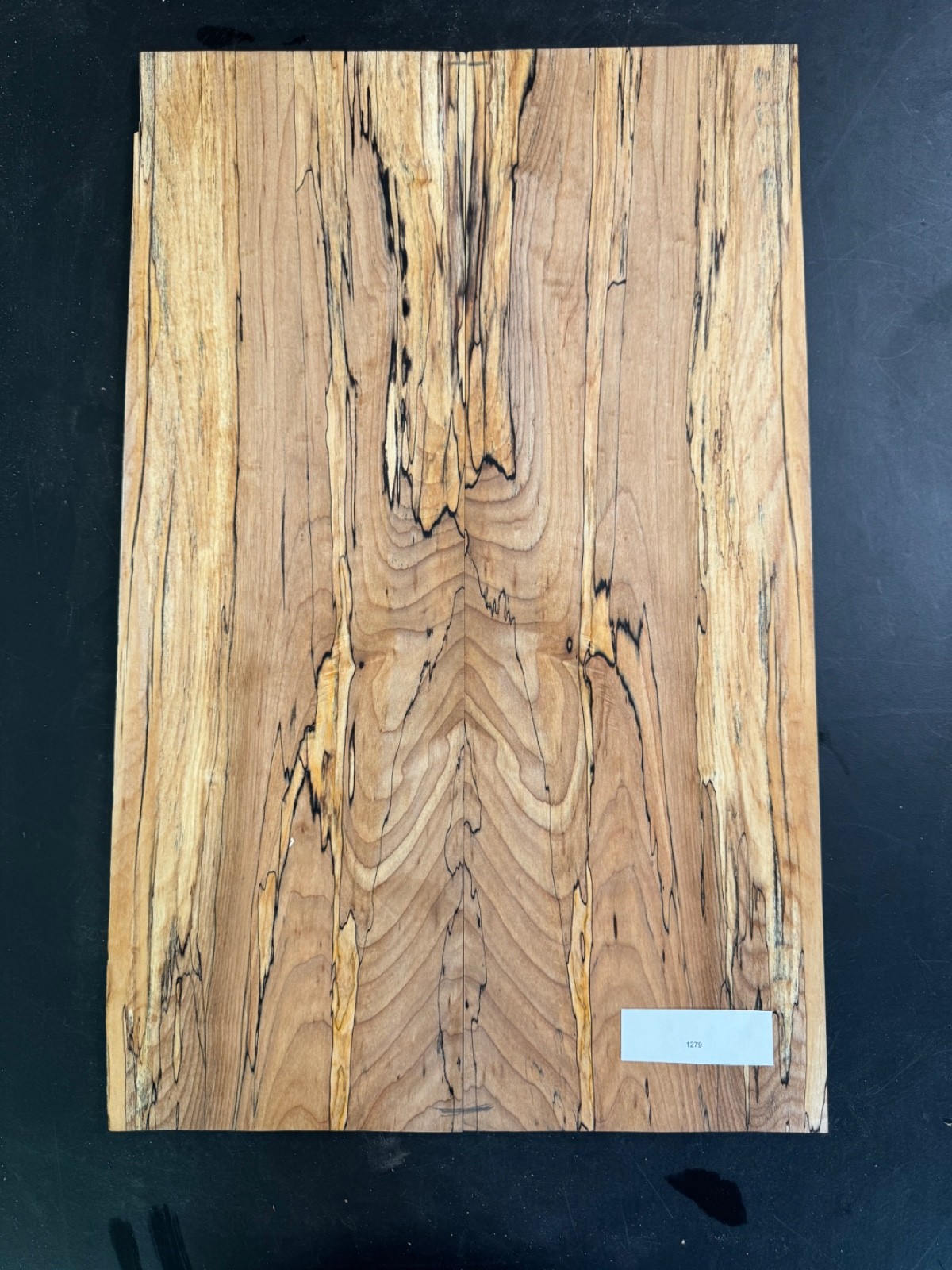 GUITAR TOP LUTHIER WOOD SPALTED MAPLE 21.875LX13.875X3/8″ #1279