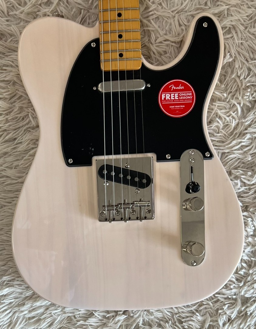 Squier by Fender Classic Vibe 50s Telecaster with Maple Fretboard, White Blonde