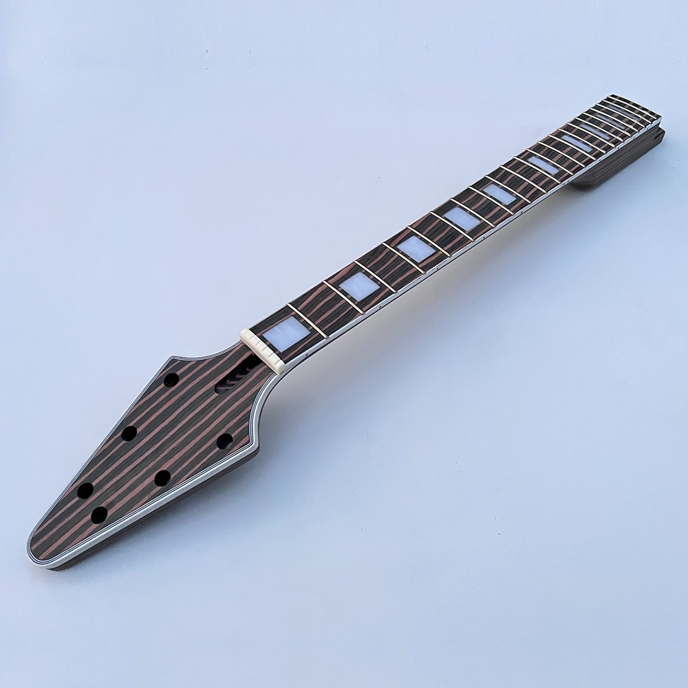 DIY Electric Guitar Kits Zebrawood V Type Bridges Humbucker Set In Free Shipping