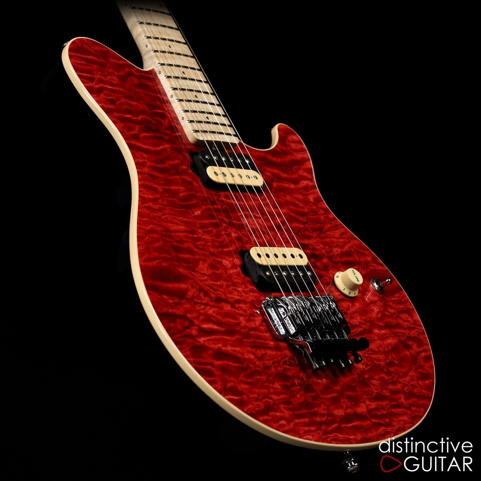 ERNIE BALL MUSIC MAN AXIS 30TH ANNIVERSARY – TRANSLUCENT RED QUILT