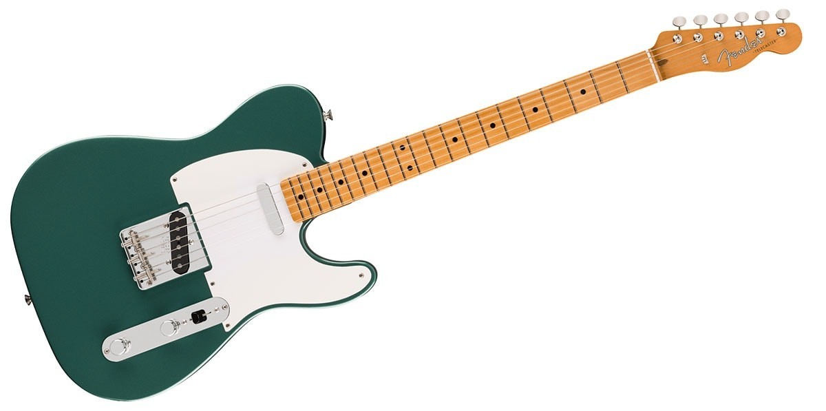 Fender Vintera III Late ’50s Telecaster Maple Sherwood Green Metallic Guitar NEW
