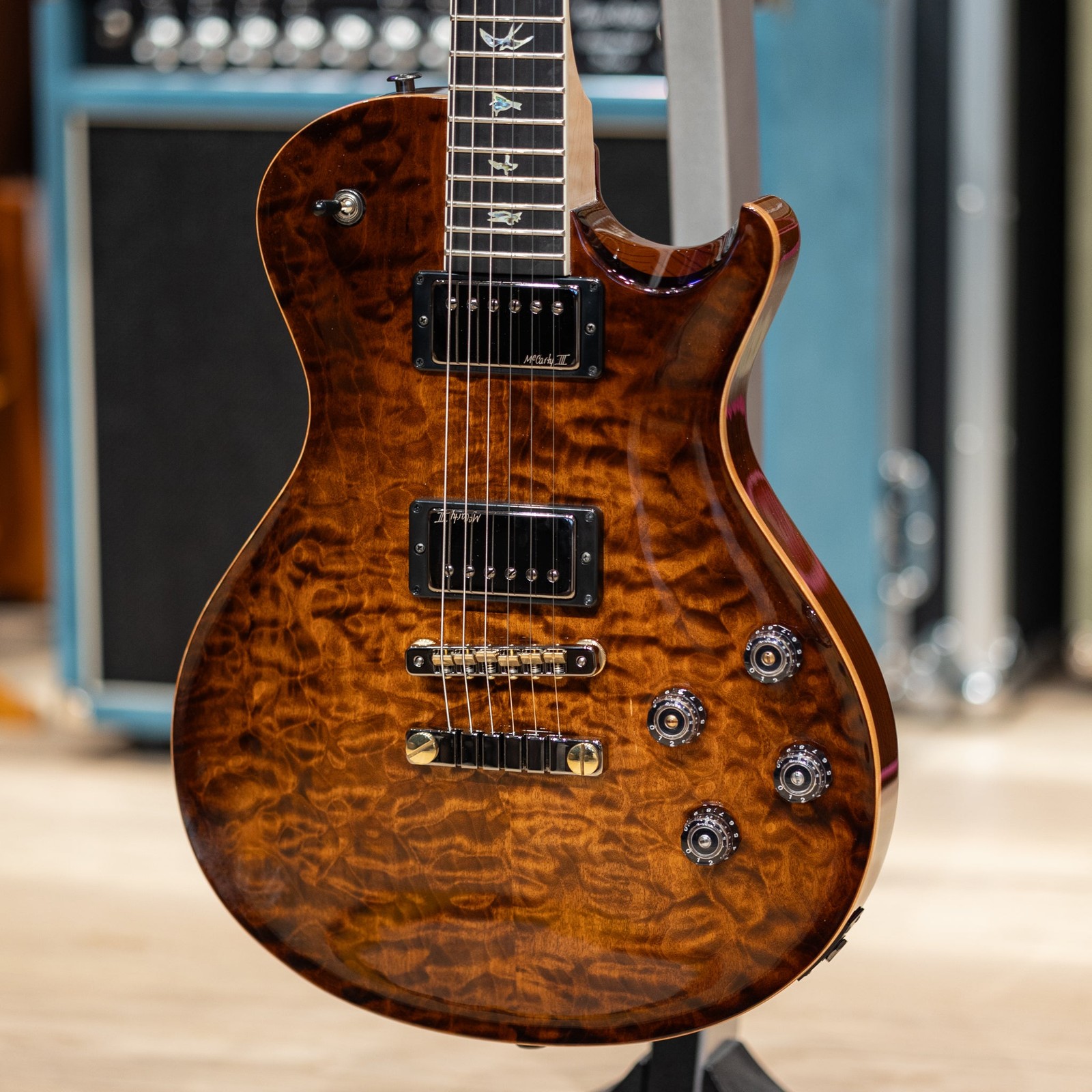 PRS Wood Library McCarty 594 Singlecut 10-Top – Orange Tiger Quilt