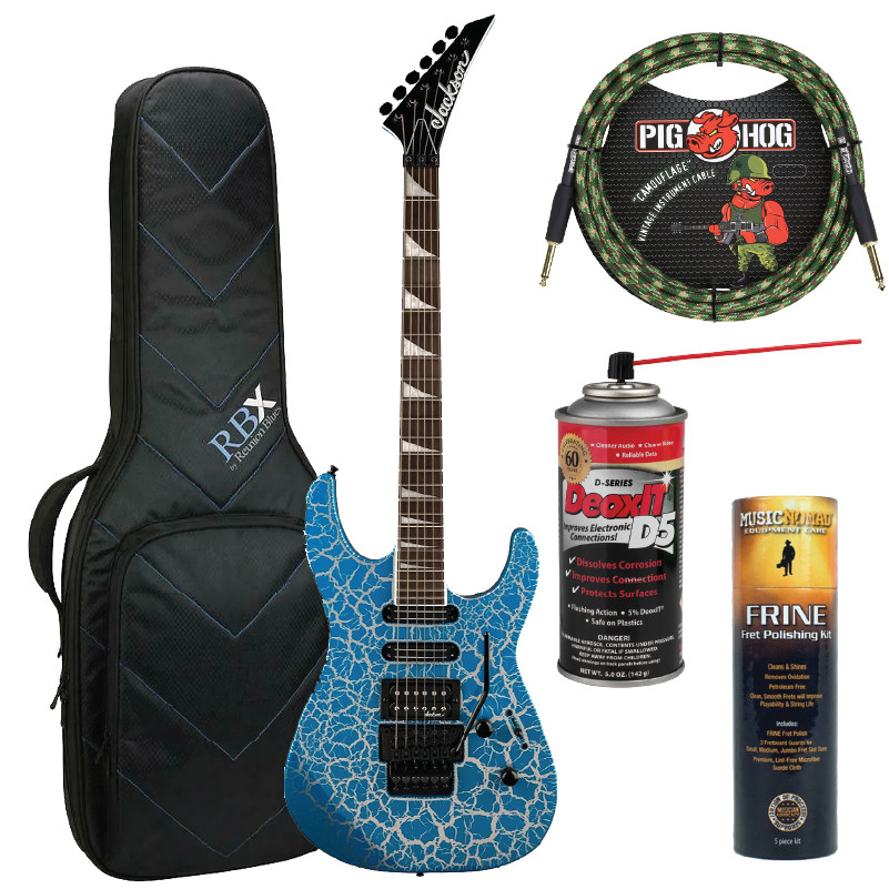 Jackson Frost Electric Guitar, Gig Bag, Polishing Kit, Cable, Spray Bundle – New