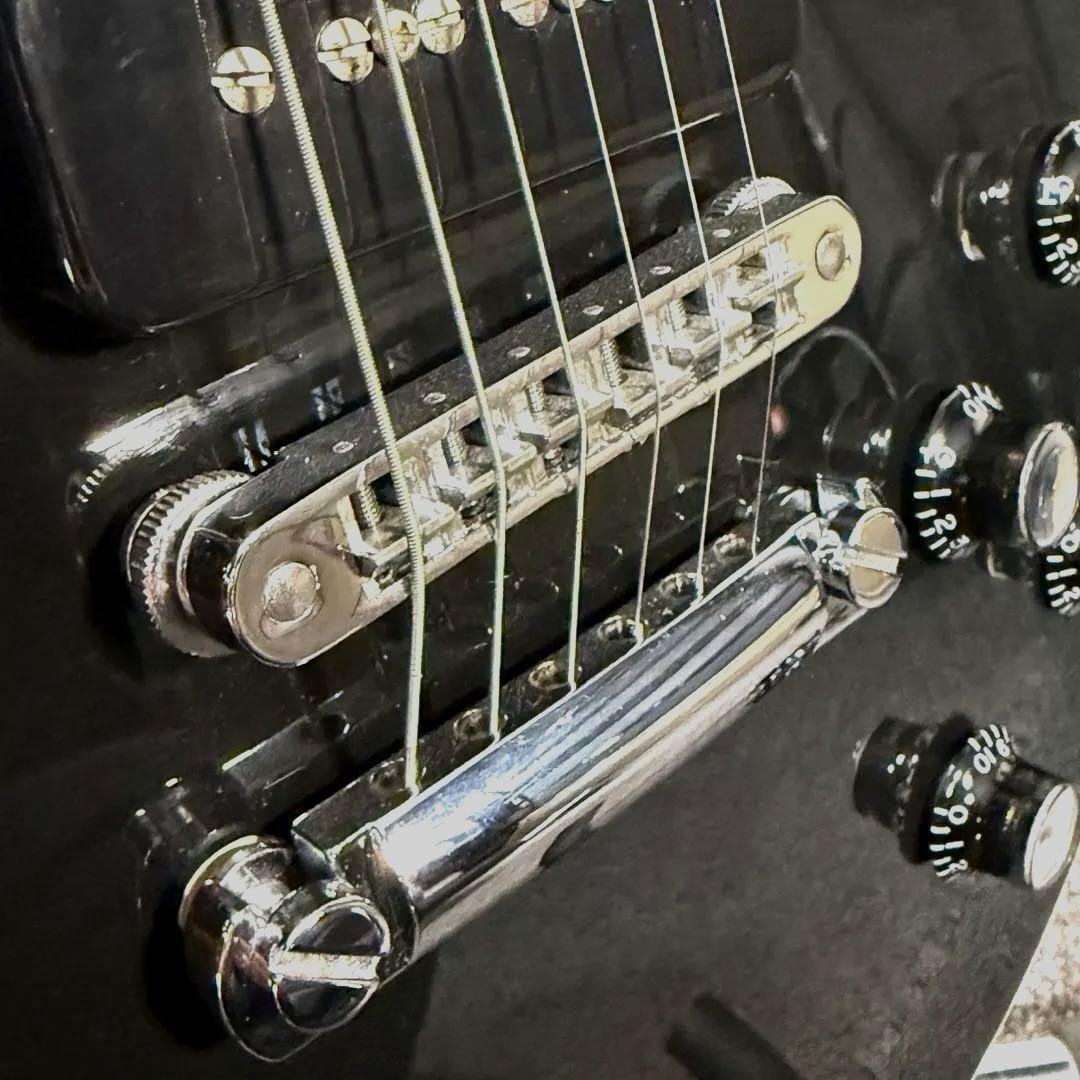 Gibson Les Paul Traditional P90 Ebony Black Gold Top Hat Knobs Hard Case Japan
