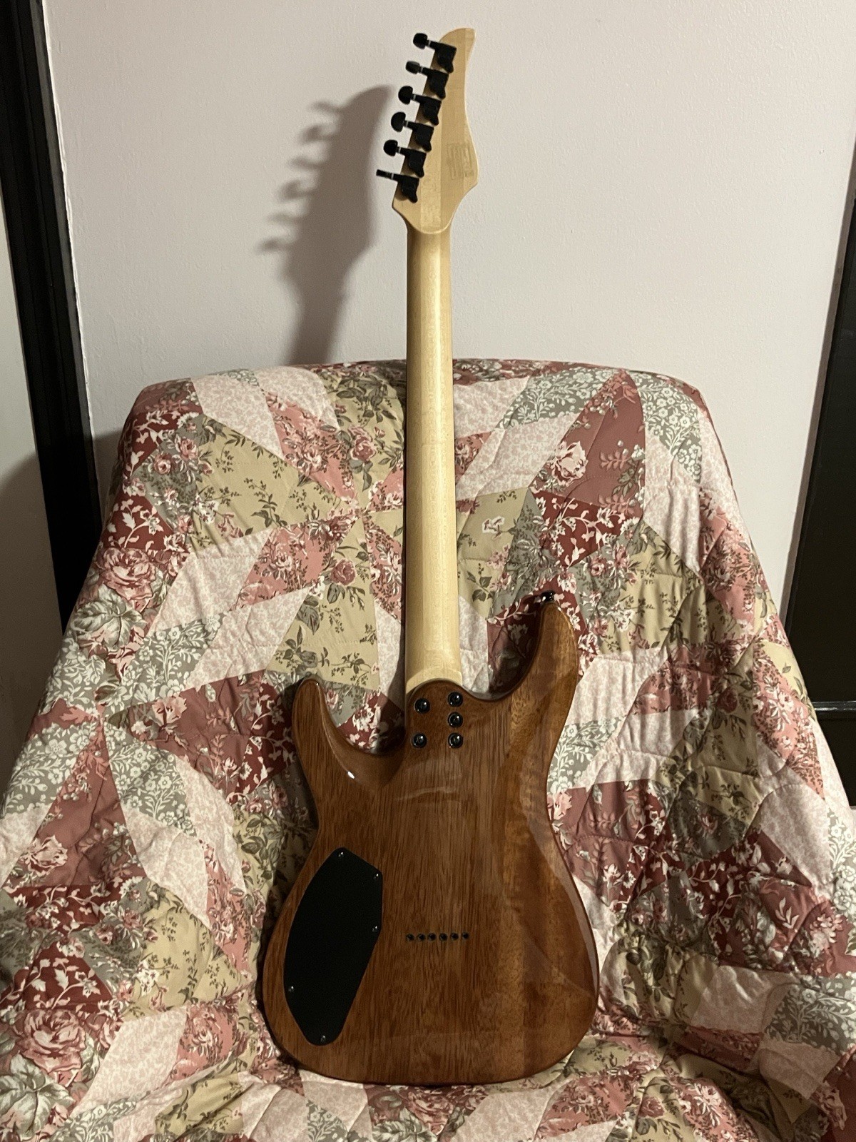 Schecter CR-6 Unique Charcoal Burst Poplar Burl Exotic Top Mahogany HH