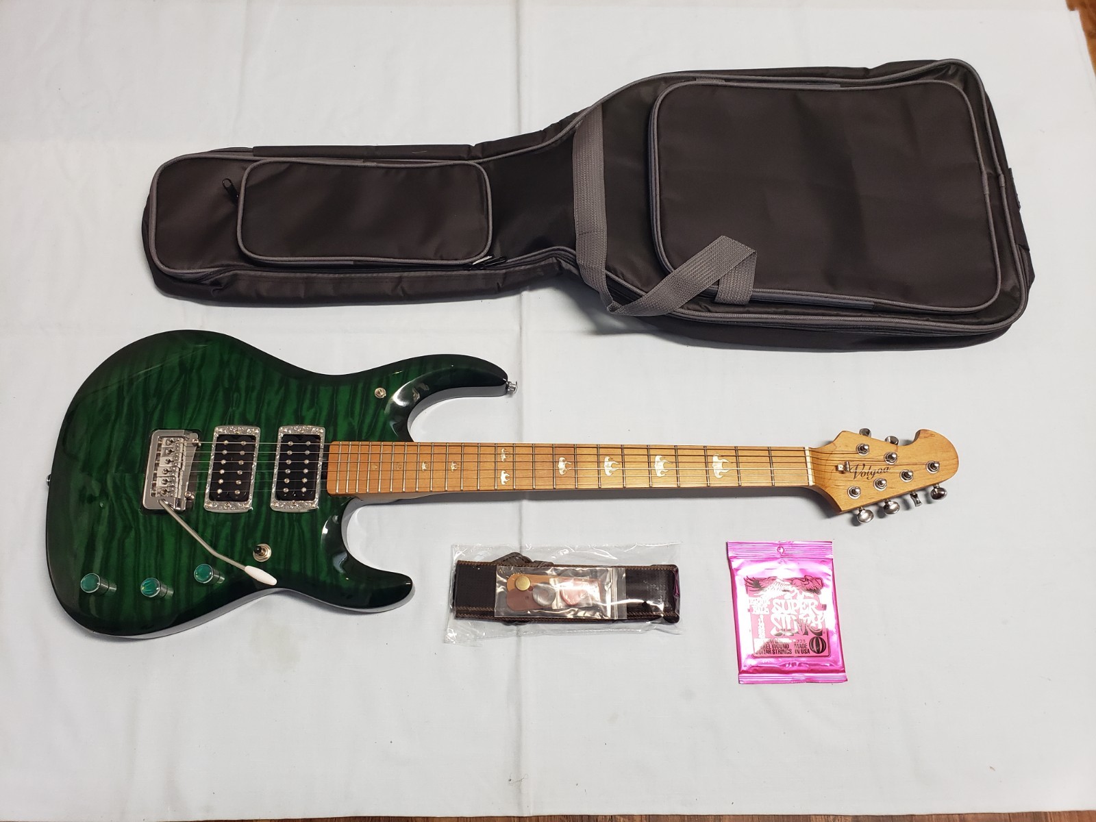 Volgoa GTM-01 6 strings Electric Guitar – w/Custom Upgrades + Accessories