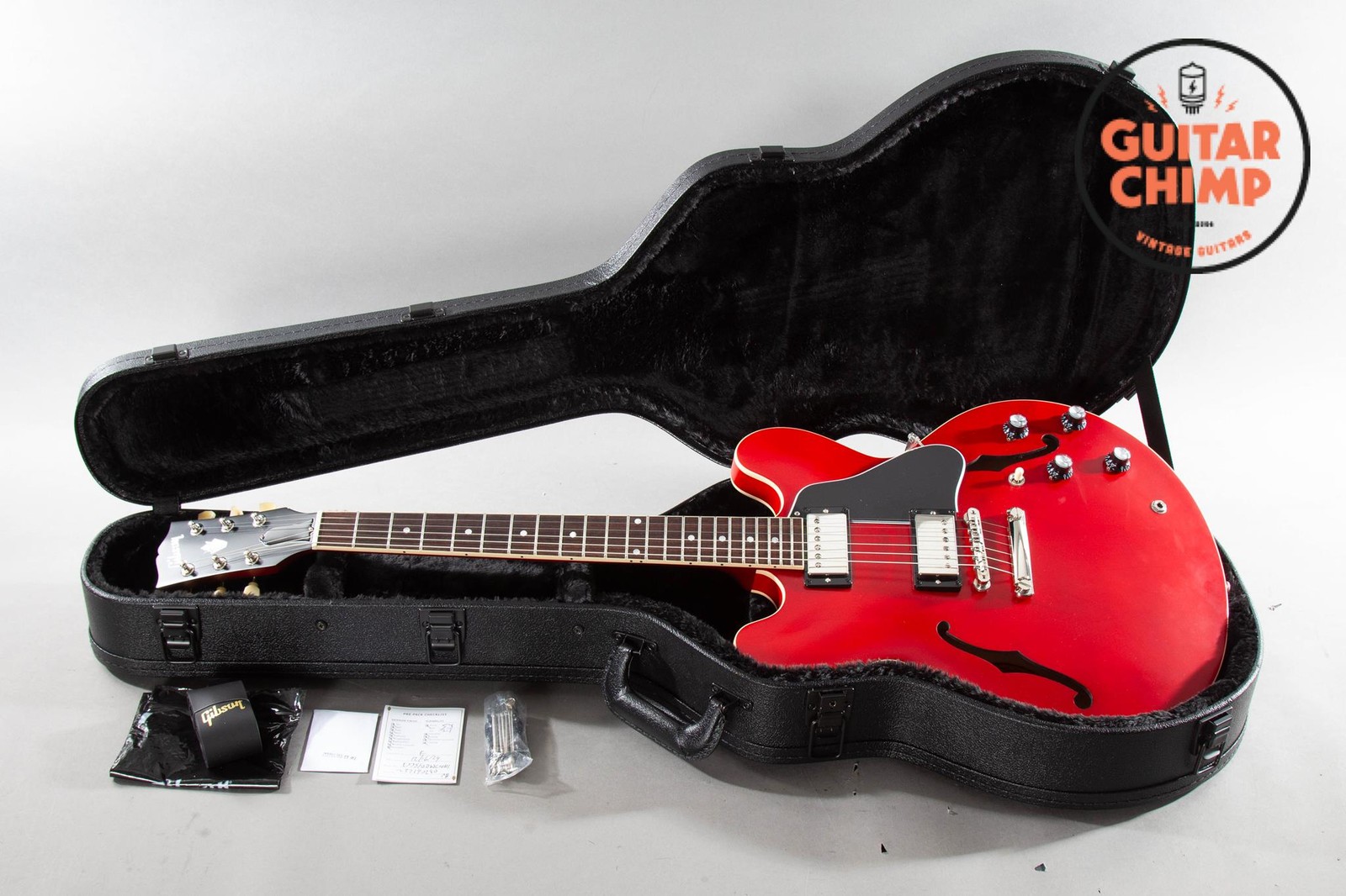 2024 Gibson ES-335 Satin Cherry OHSC Excellent 9.5/10 Rosewood Board 7lb 10oz
