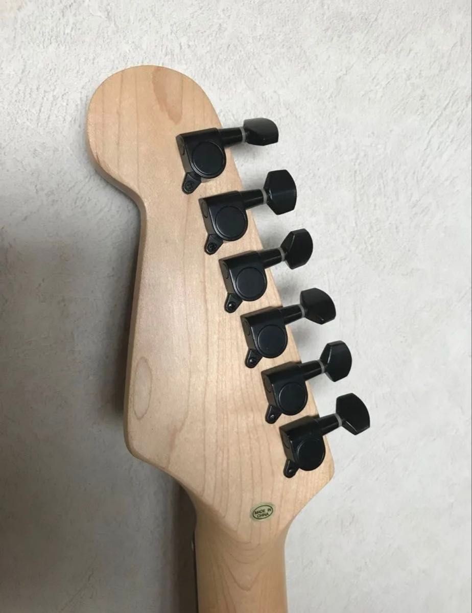 SELDER Electric Guitar Strat Type Black Dark Green Working Condition