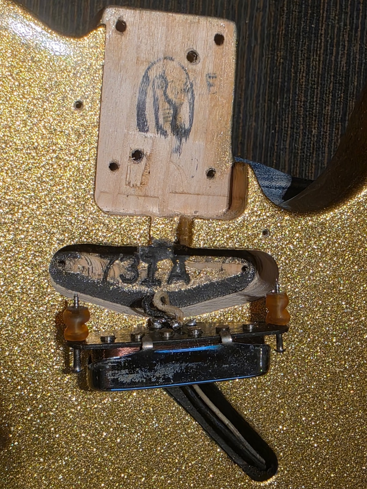 1993 Fender Custom Shop Gold Sparkle Telecaster w/HSC! -LL