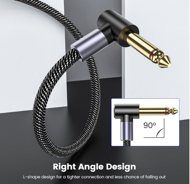 MOSWAG Electric Guitar Cable 6FT, 1/4 Inch Guitar Cord