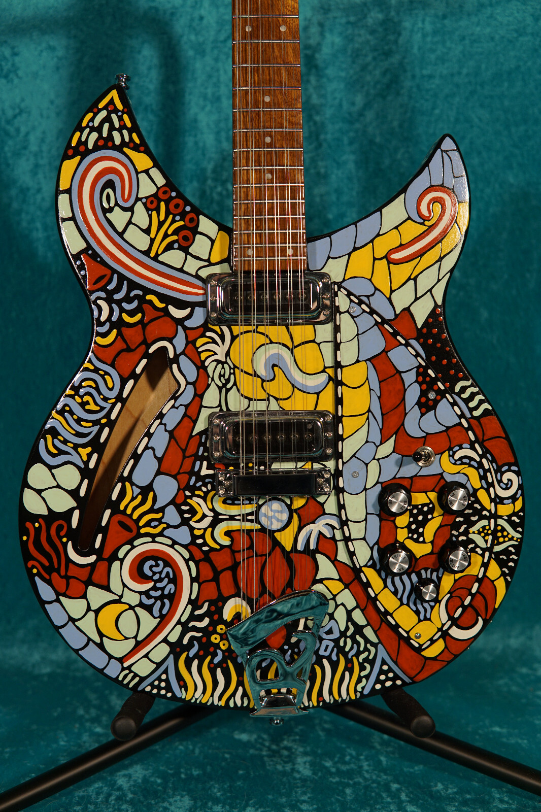 Beautiful Rickenbacker 330 6 or 12 string guitar custom hand painted