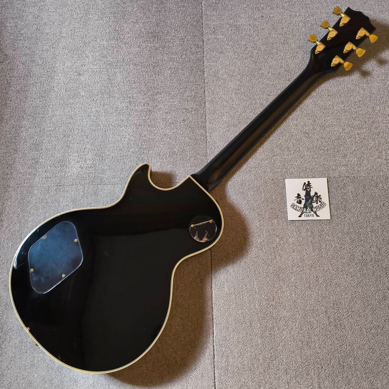 Burny Les Paul Custom Black RLC Electric Guitar Lightning Inlay Made In Japan #3