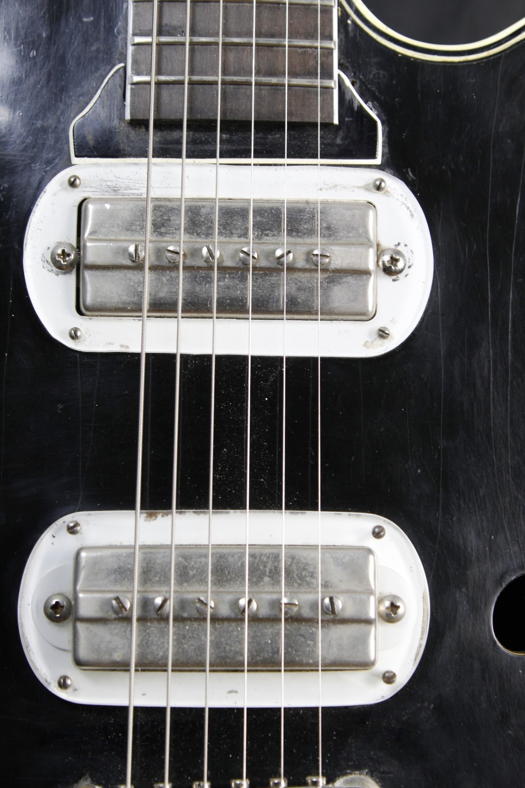 1960 Silvertone H1427 Espanada Black Hollowbody Electric Guitar Harmony H62
