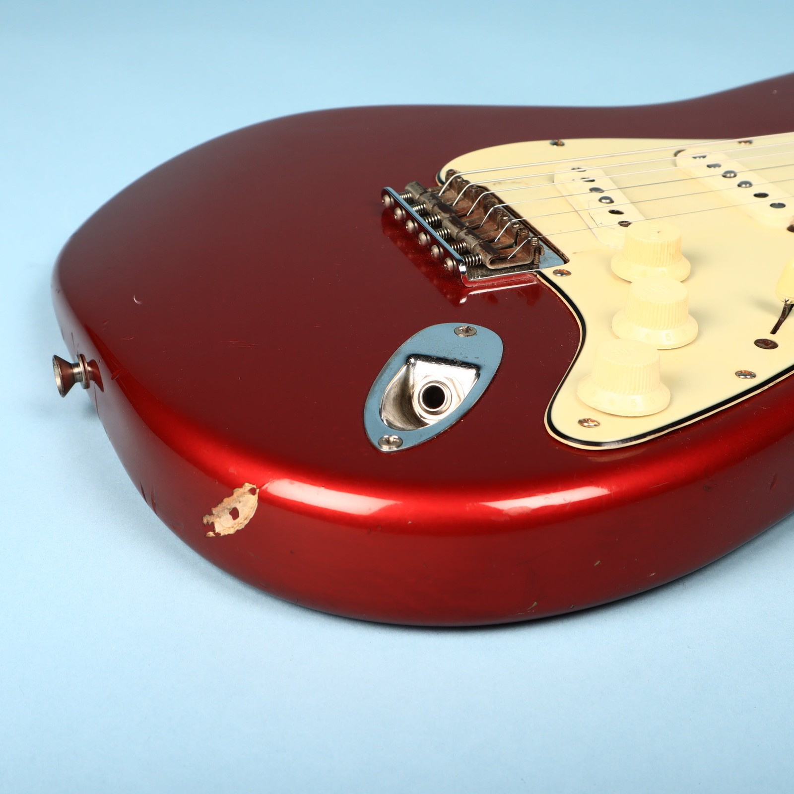 1963 Fender Stratocaster Hardtail Refin Red Electric Guitar