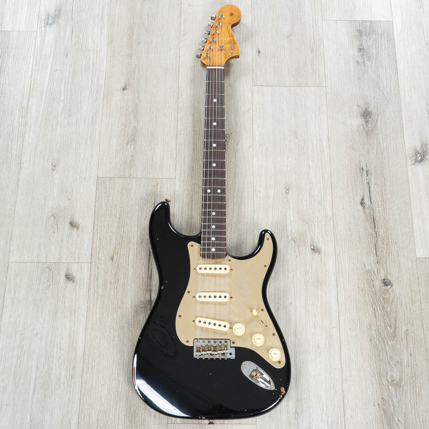 Fender Custom Shop LTD Roasted “Big Head” Stratocaster Relic Guitar, Aged Black