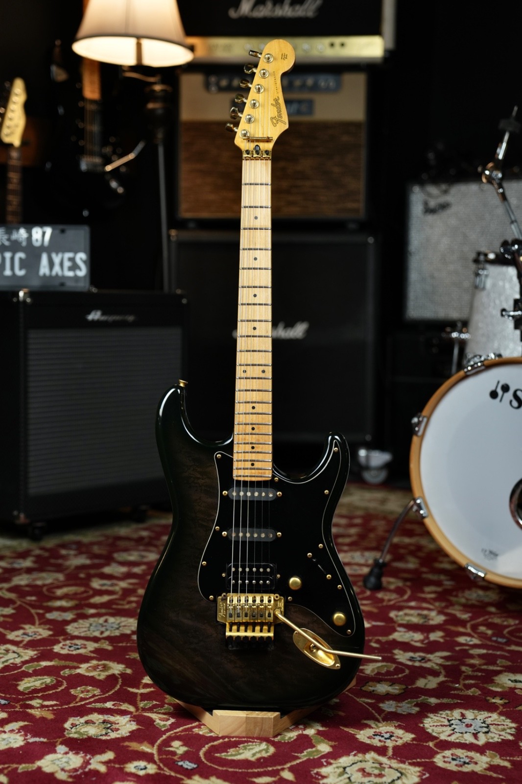 1984-1987 Fender Stratocaster STR-75M, MIJ – Black Burst, Hotrod SS, Dragster H
