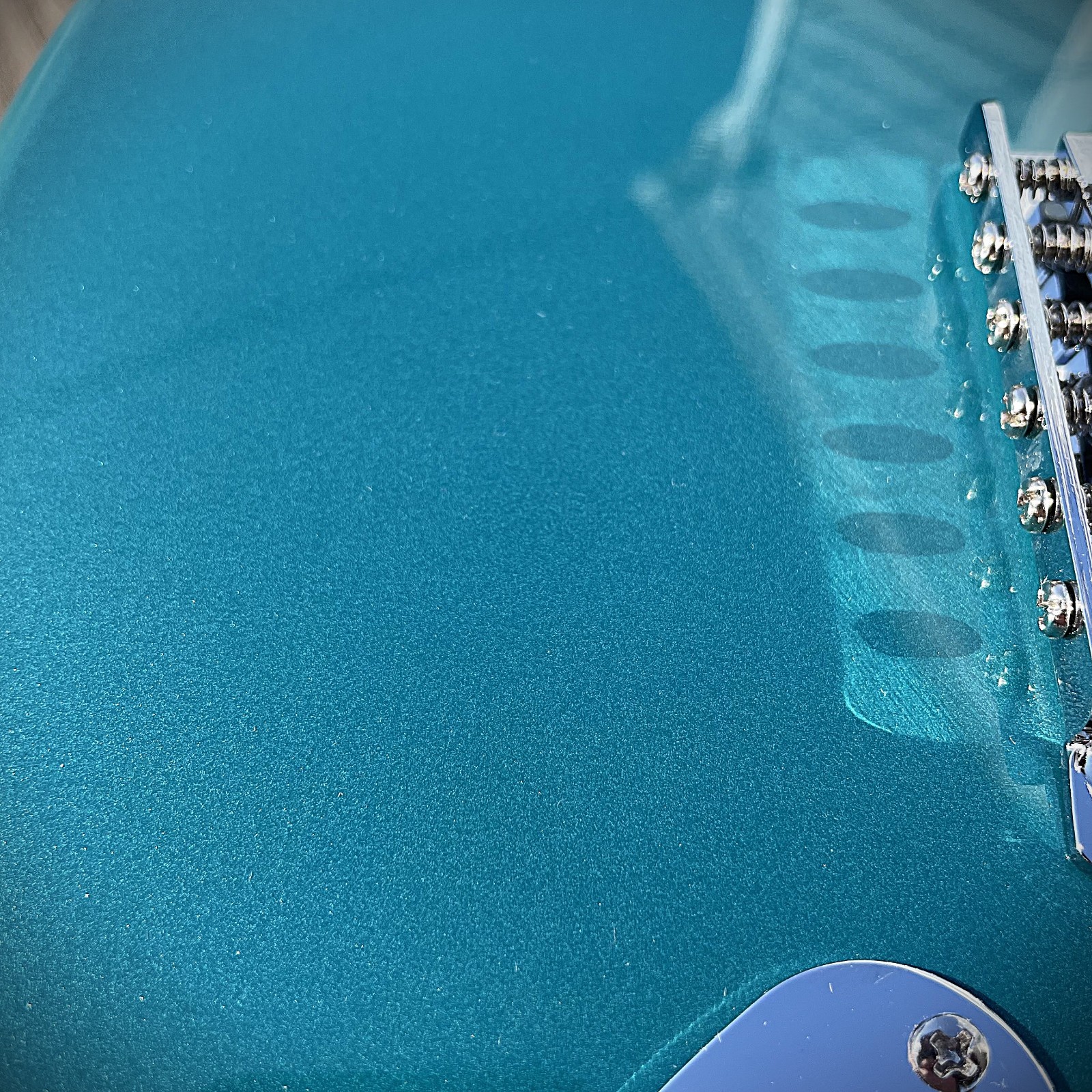 Full-Size Seafoam Blue Sparkle Electric Guitar Starter Package with 5-Watt Amp