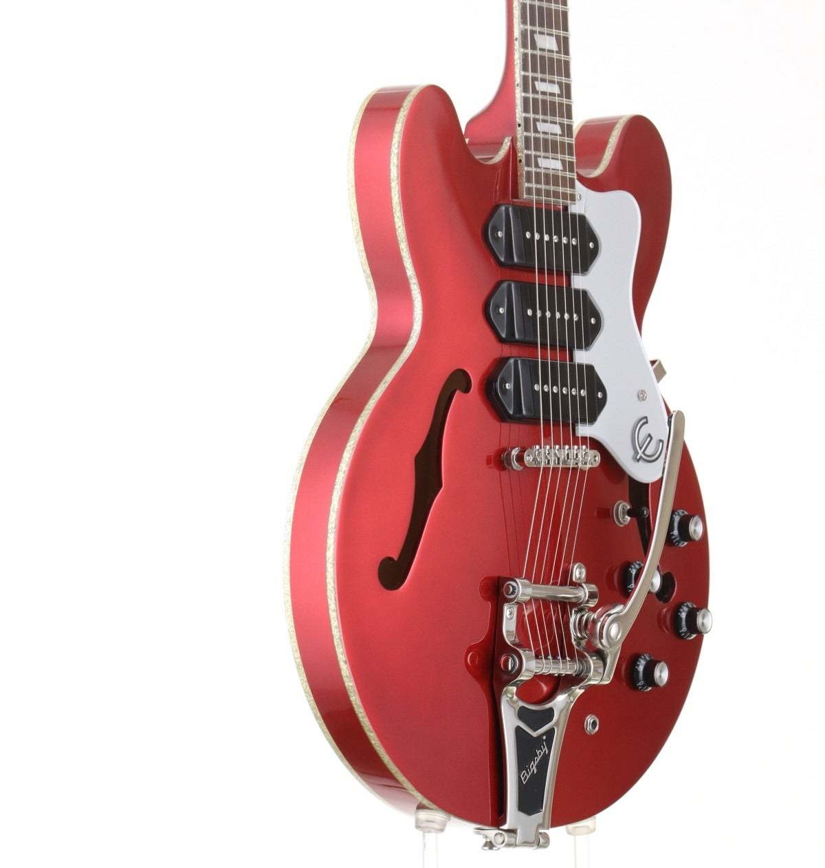 Epiphone Riviera Custom P93 Red Pearl Electric Guitar Used B+