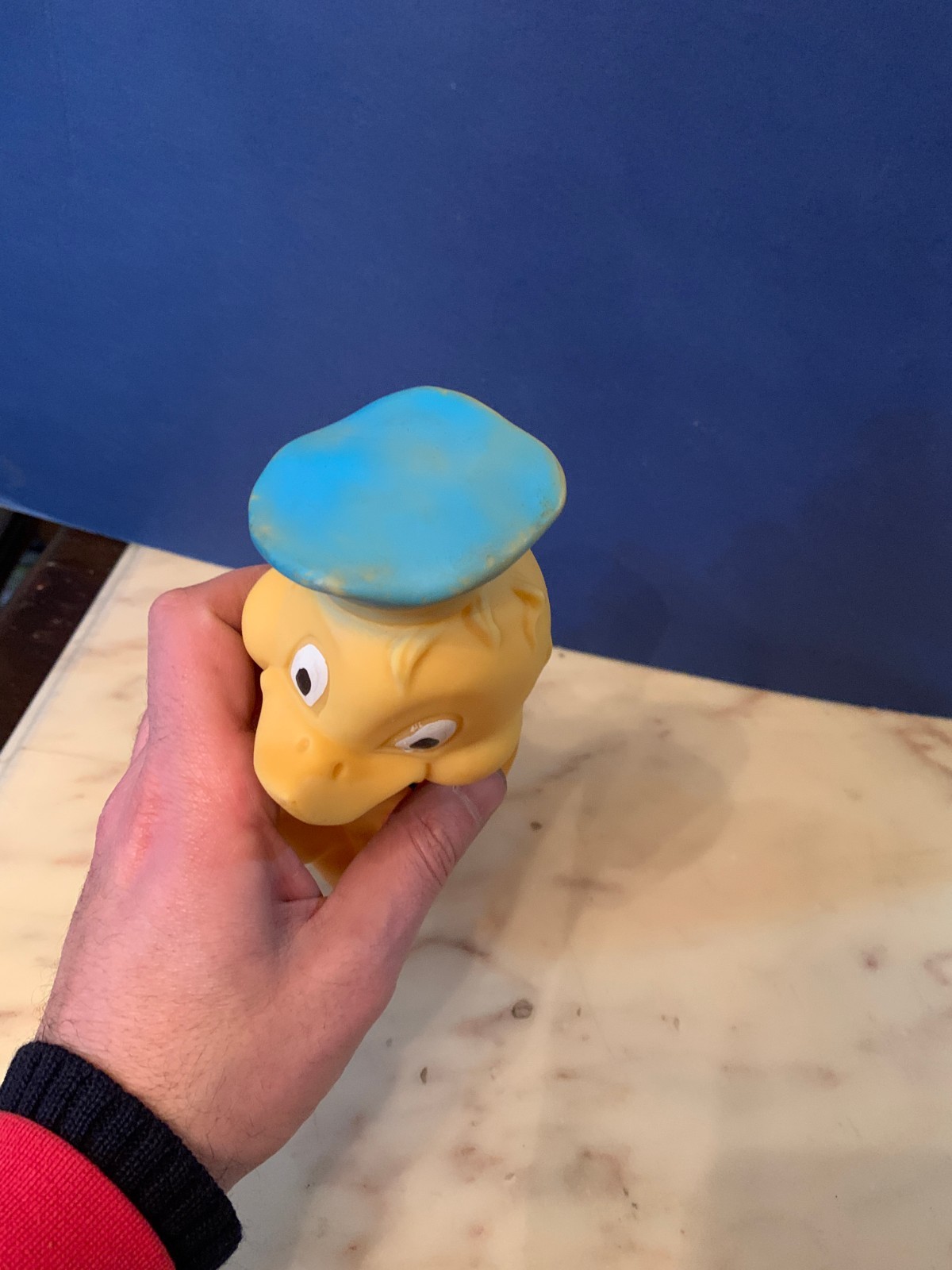 VINTAGE RUBBER TOY SQUEAK DUCK 8″ MADE IN ITALY 1960s RUBBERTOYS