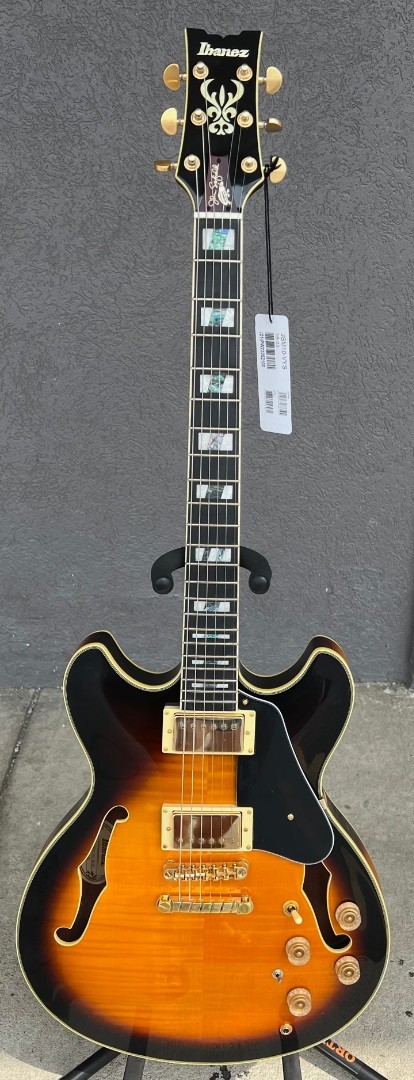 Ibanez John Scofield JSM10VYS Electric Guitar, Vintage Yellow Sunburst